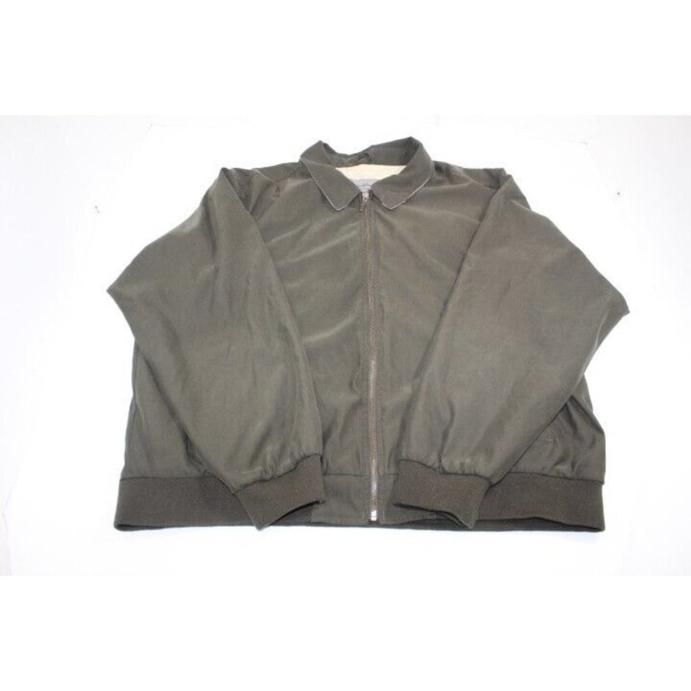 Eddie Bauer Men's Zip Up Windbreaker Jacket Green Size XL Pocketed